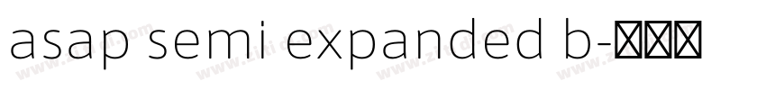asap semi expanded b字体转换
